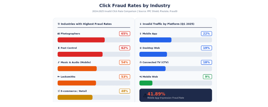 Click Fraud Rates by Industry
