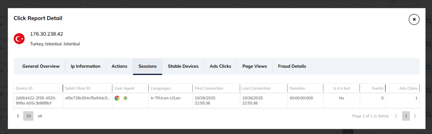 Oturum Ayrıntıları