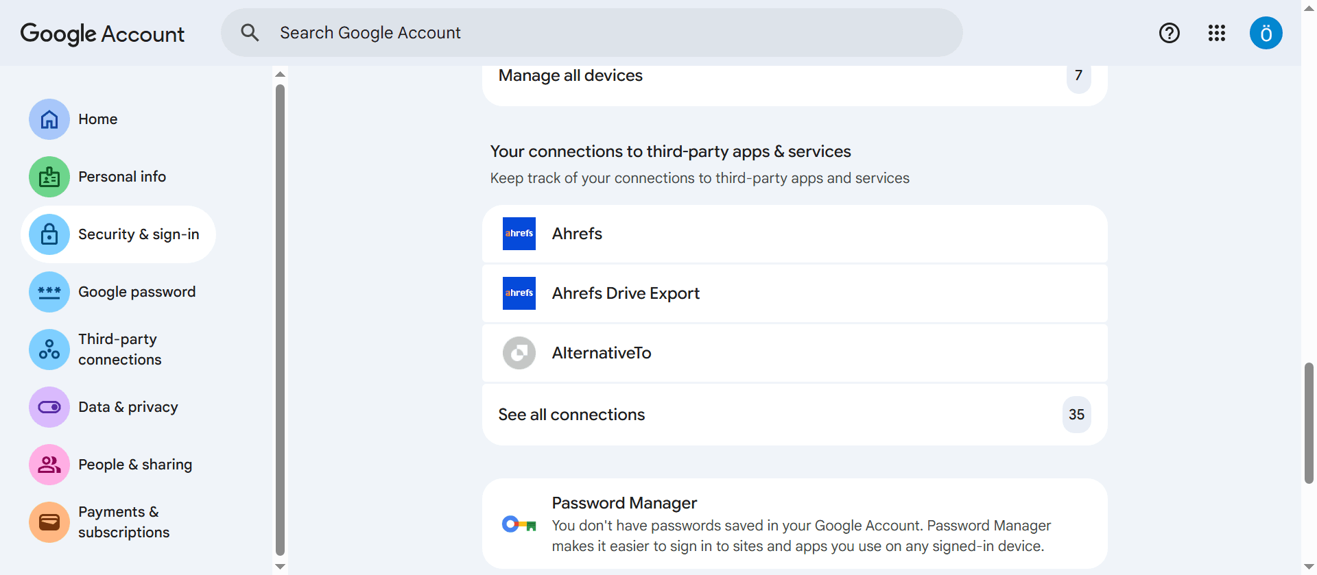 Method 2: From Your Google Account Settings