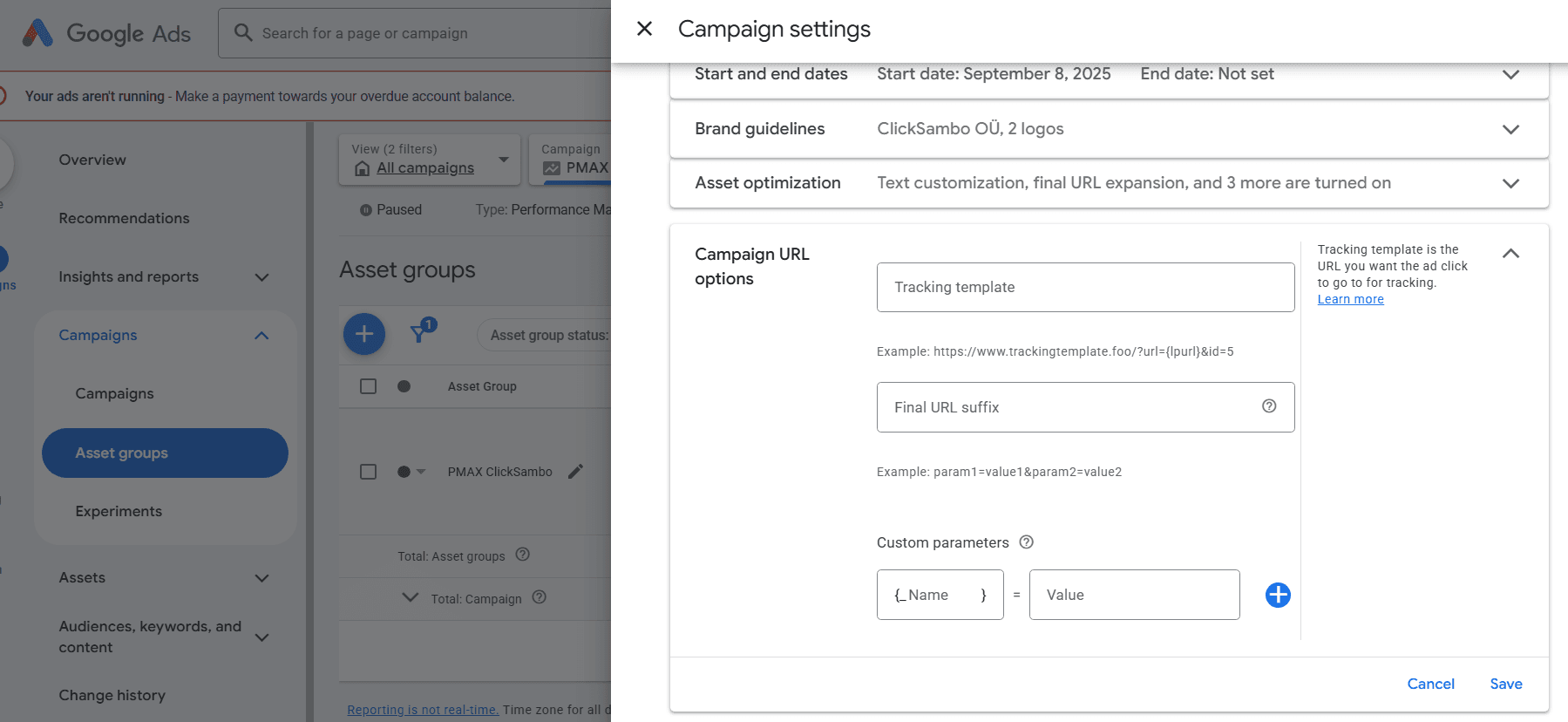 Adım 2: Kampanyanızın Ayarlarına Gidin