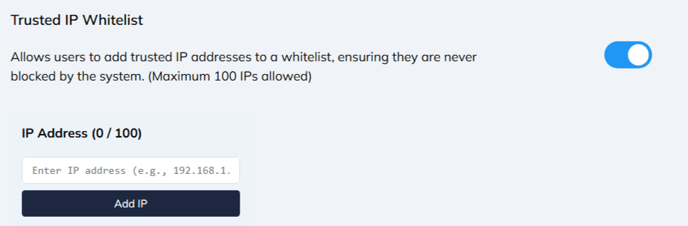 Güvenilir IP Beyaz Listesi