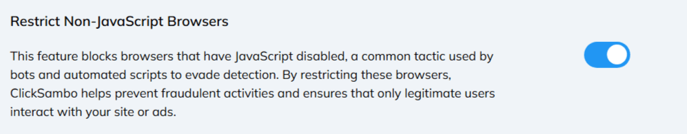 JavaScript'i desteklemeyen tarayıcıları kısıtla
