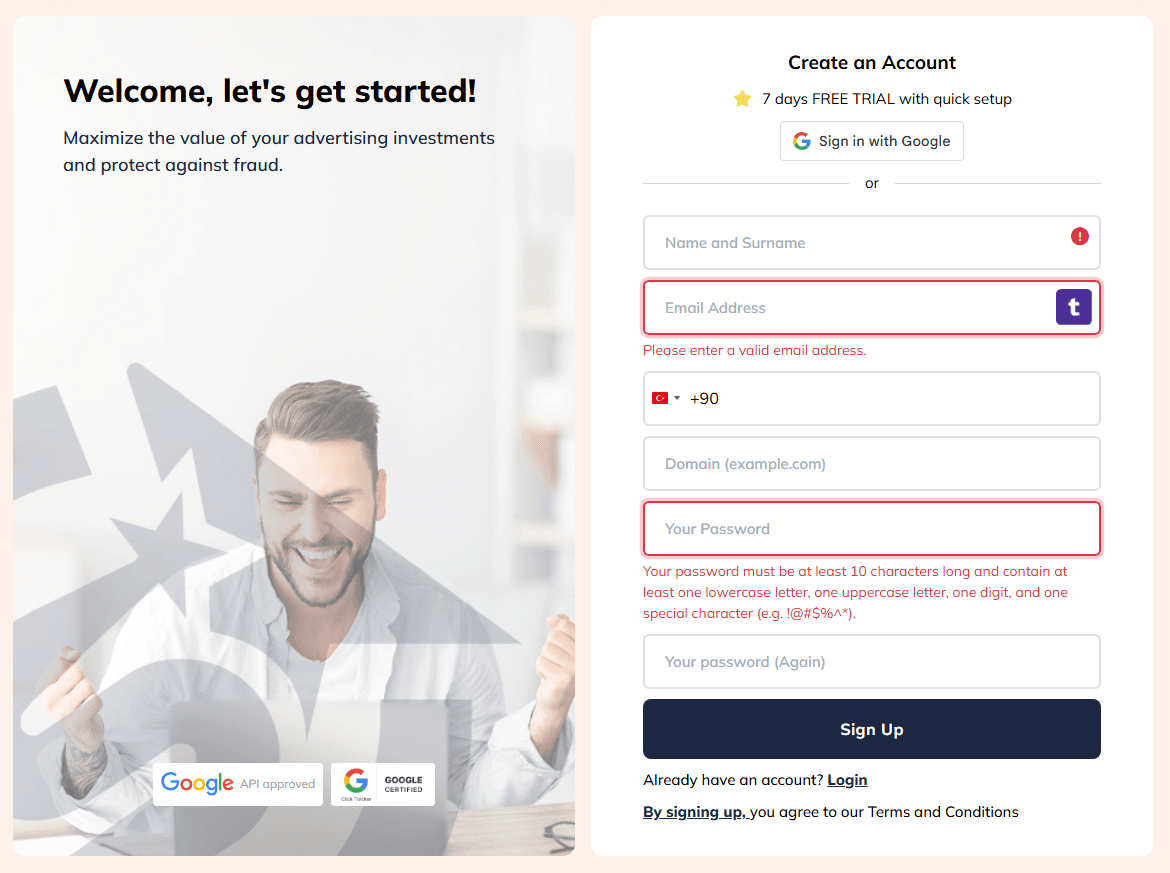 E-posta ile Kaydolun