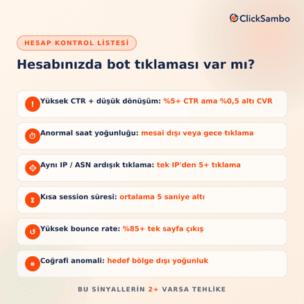 Hesabımda Bot Tıklaması Var mı? 6 Adımlık Kontrol Listesi