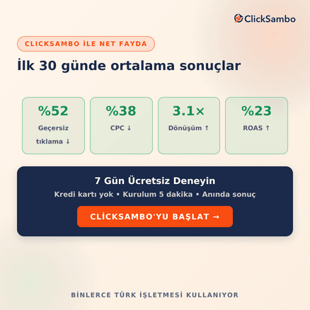 ClickSambo Ne İşe Yarar? - 7 Gün Ücretsiz Deneyin