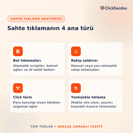 Sahte Tıklama Nedir? 4 Ana Tür ve Mekaniği