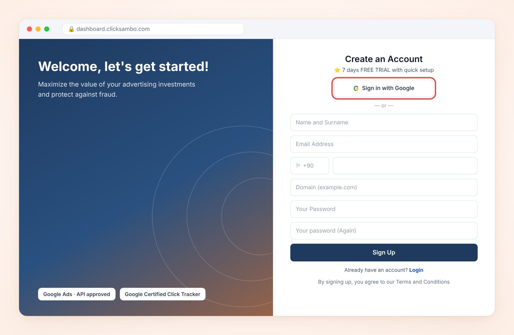 How to Sign Up with Google